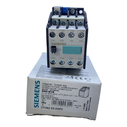 Siemens 3TH4253-0AP0 contactor relay 230V AC 50Hz 277V 60Hz 5NO+3NC 8-pole 6A 