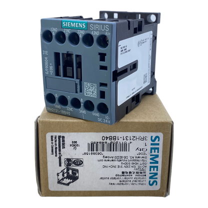 Siemens 3RH2131-1BB40 contactor relay 3NO+1NC 24V DC 4-pole 10A 