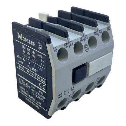 Moeller 22DILM auxiliary contact block 2 NO 2 NC 