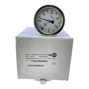 TECSIS P2033B069901 manometer pressure gauge 0-1bar G1/4B 100mm 