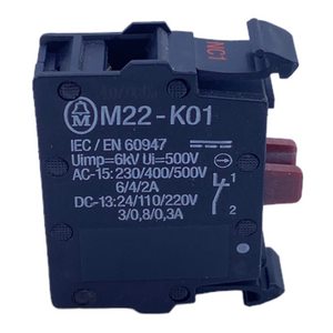 Moeller M22-K01 contact element 230/400/500V AC 6/4/2A PU: 31 pieces 