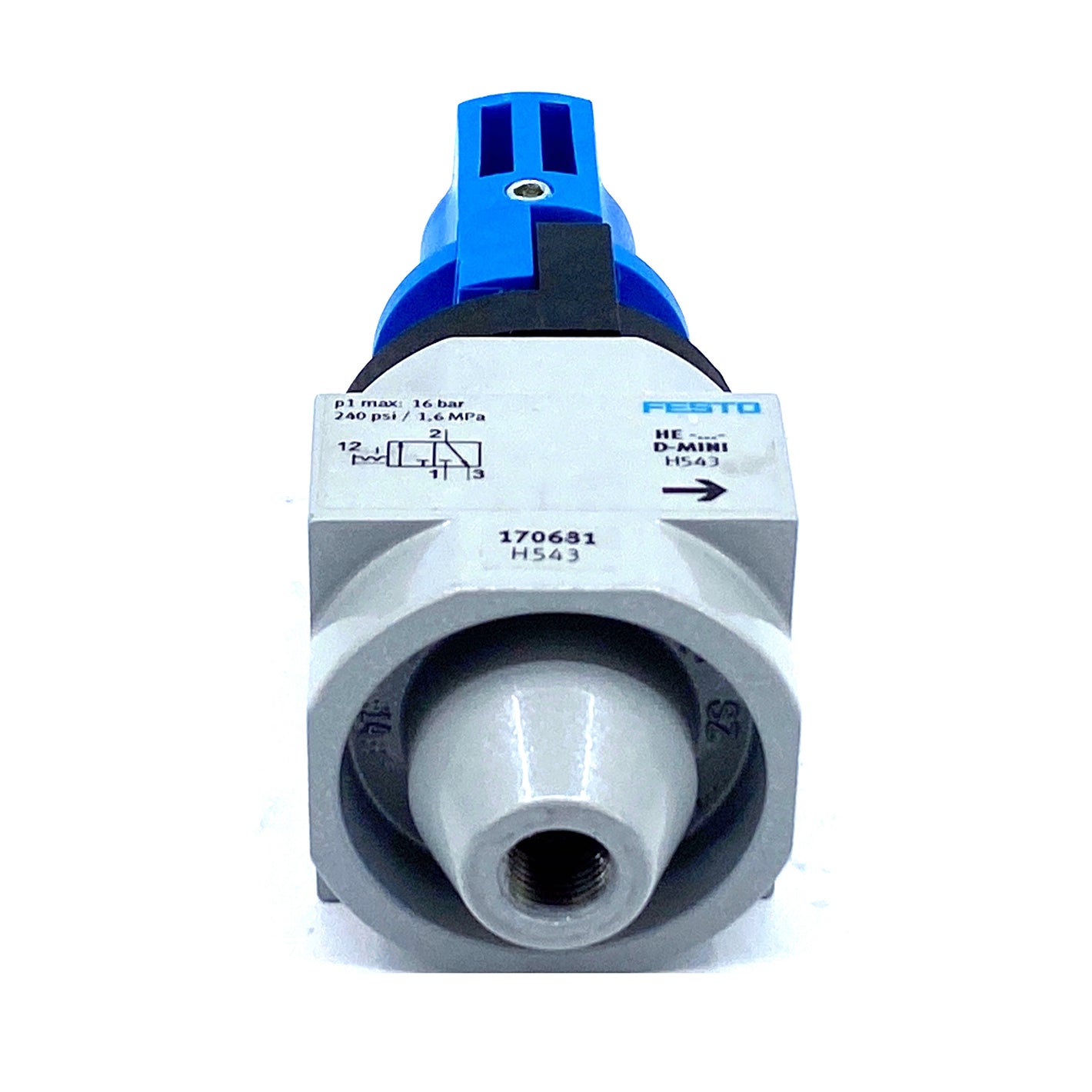 Festo HE-D-MINI on-off valve 170681 cannot be throttled 0…16 bar 3/2 bistable 