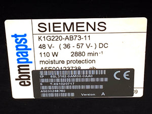 Siemens 6SL3162-0AM00-0AA0 replacement fan 