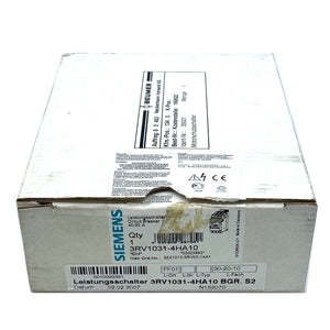 Siemens 3RV1031-4HA10 02023862 circuit breaker 