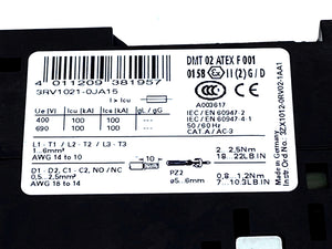 Siemens 3RV1021-0JA15 circuit breaker 0.7...1 A 1NO+1NC 